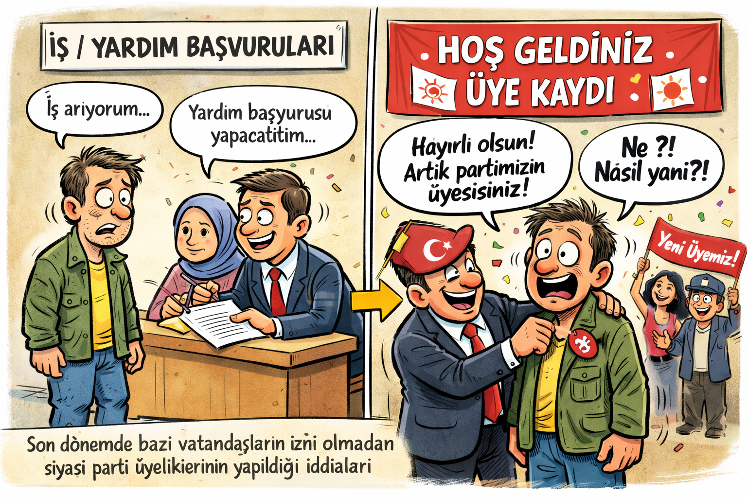İddialar Karikatürde: Başvuru Başka, Üyelik Başka