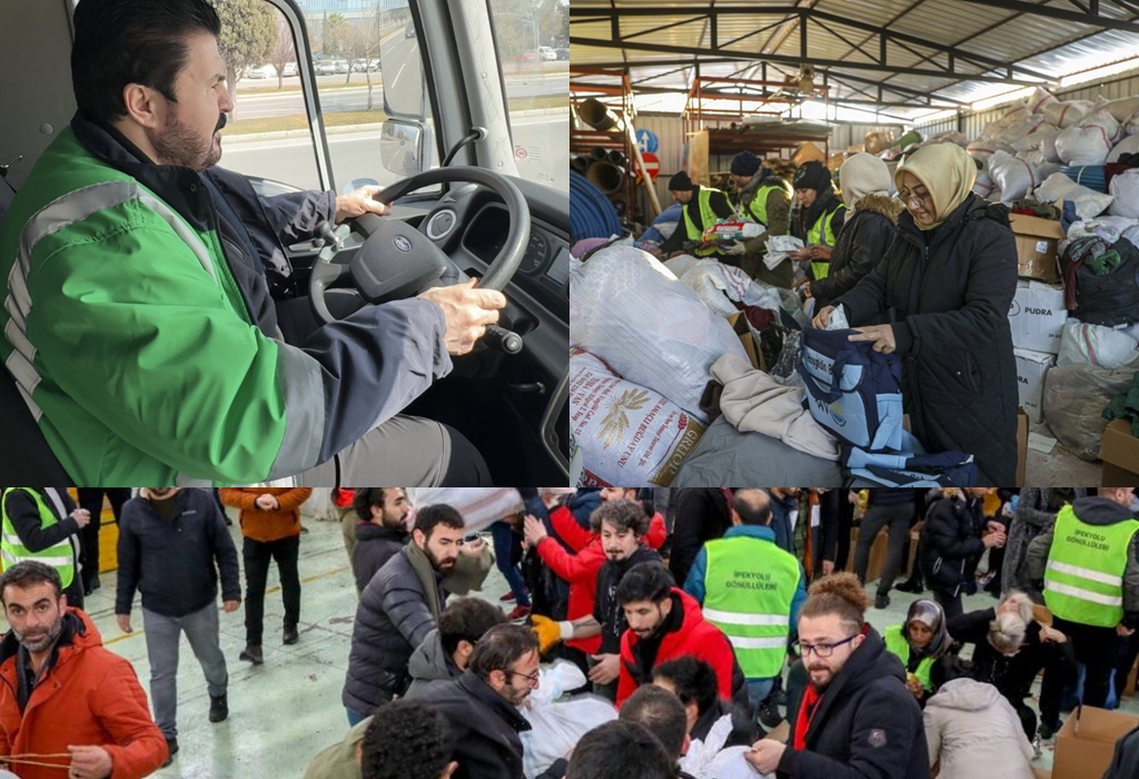 Deprem Bölgesinde kimi reklam peşinde, kimisi de  yardımları ulaştırma  telaşında