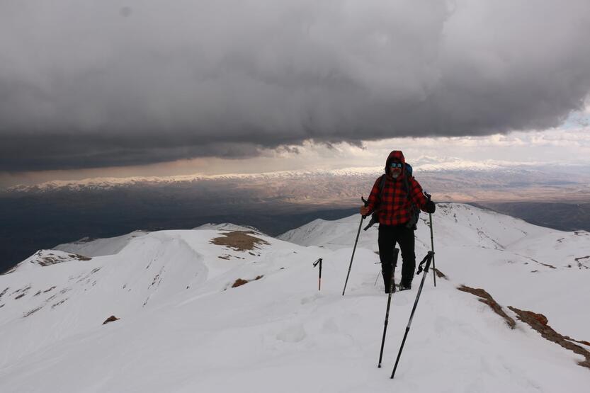 3 bin 580 rakımlı Mengene Dağı'na karlı tırmanış 